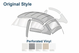 1963 VW Beetle Sedan Headliner - Original Install - Perforated Vinyl